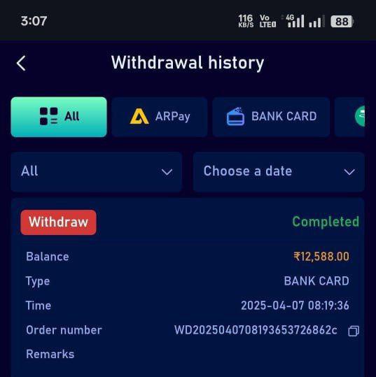 jalwa game earning proof